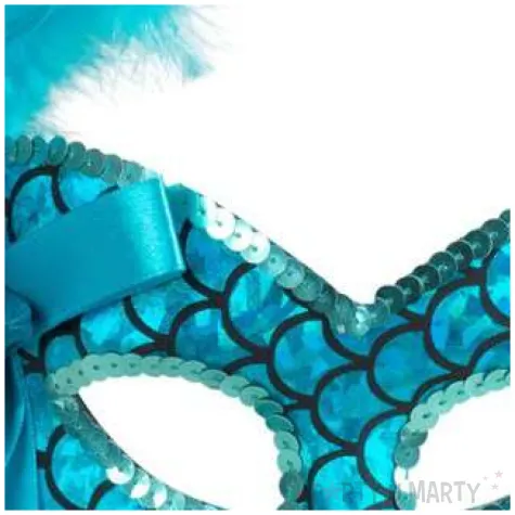 maska syrena wenecka mermaid niebieska godan
