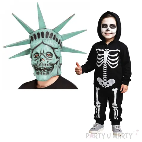 maska szkielet statua wolnosci lateksowa smiffys