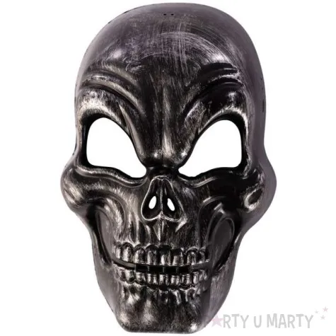 maska szkieletor czarno srebrna plastikowa carnival toys