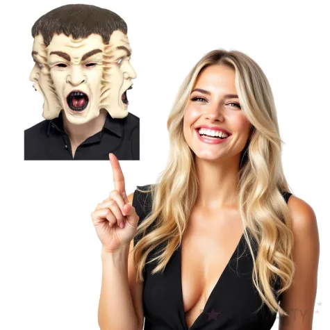 maska trzy twarze lateksowa smiffys