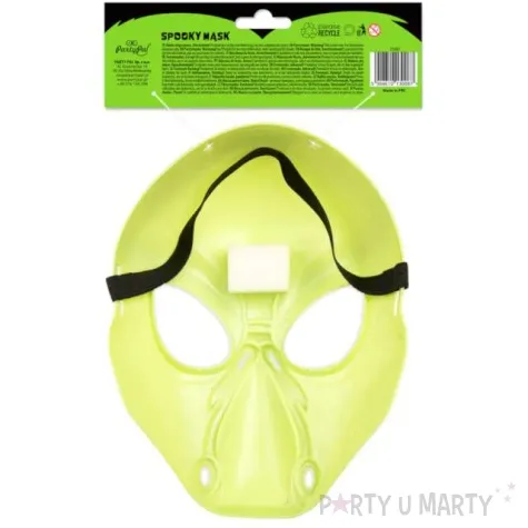 maska ufo kosmiczne zielony partypal