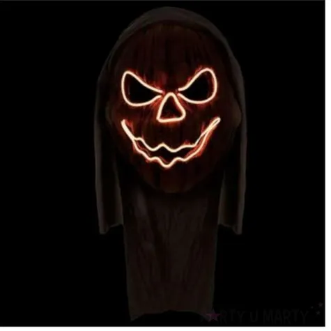 maska upiorna dynia fluorescencyjna funnyfashion