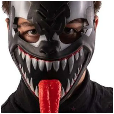 maska venom z dlugim jezorem plastikowa czarna carnival toys