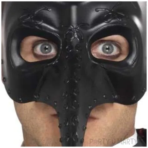 maska wenecka capitano czarna smiffys