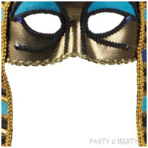 maska wenecka egipska zlota godan