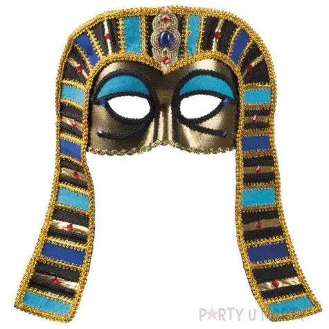 maska wenecka egipska zlota godan