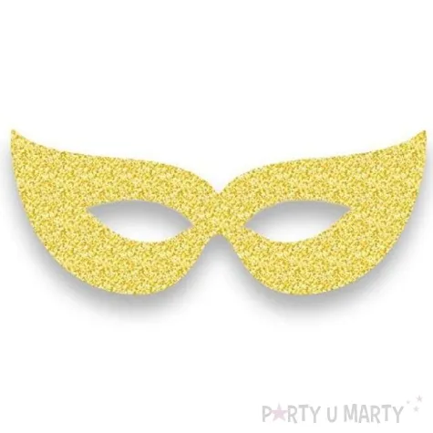 maska wenecka na oczy papierowa zlota 6 szt