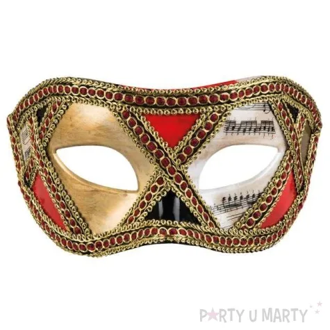 maska wenecka scacchi zlota boland