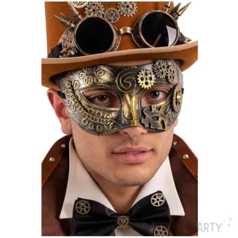 maska wenecki steampunk zlota carnival toys