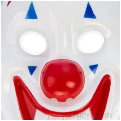 maska wesoly klaun biala partypal