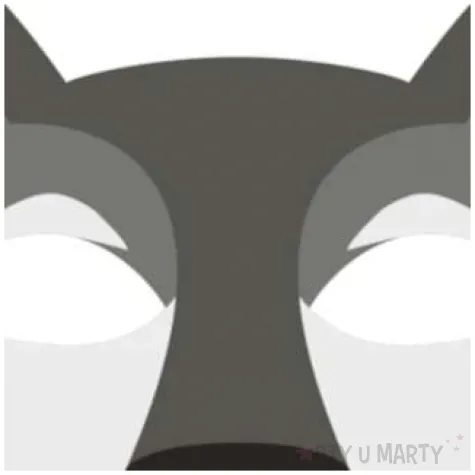 maska wilk filcowa partypal