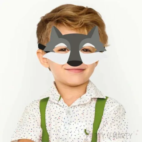maska wilk filcowa partypal