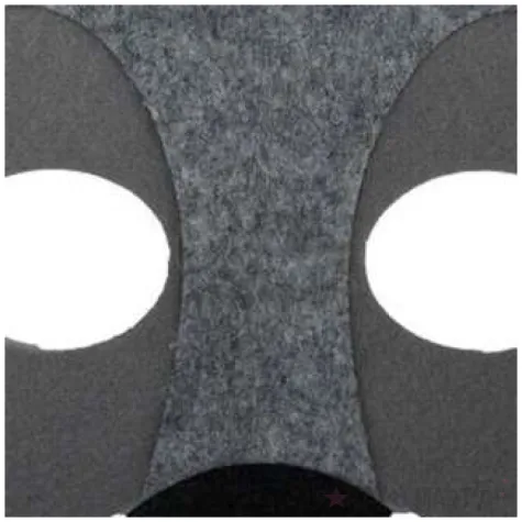 maska wilk filcowa szara kraszek