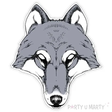 maska wilk papierowa