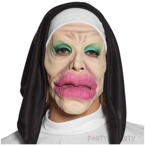 maska zakonnica duze usta lateksowa boland