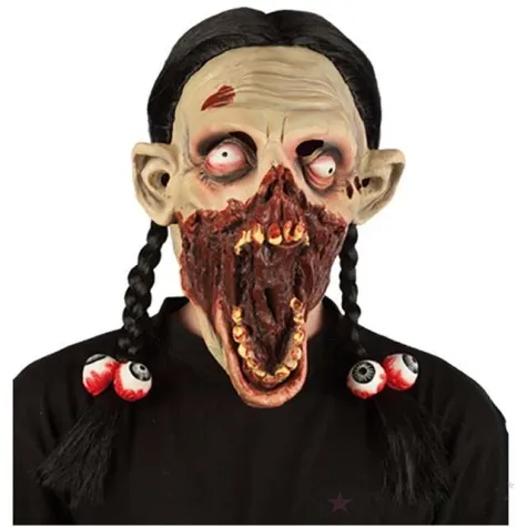 maska zombie dziewczyna lateksowa fyasa