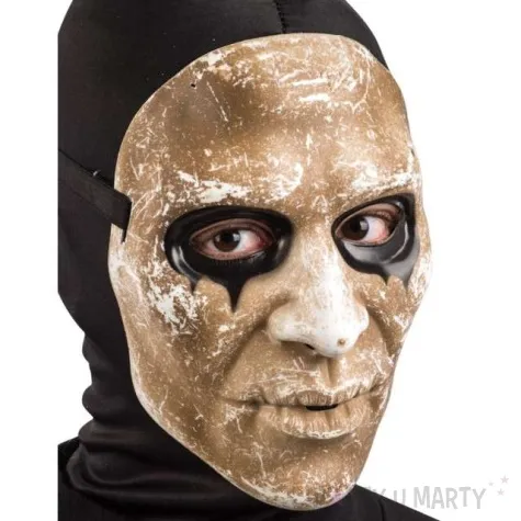 maska zombie morderca brazowa plastikowa carnival toys