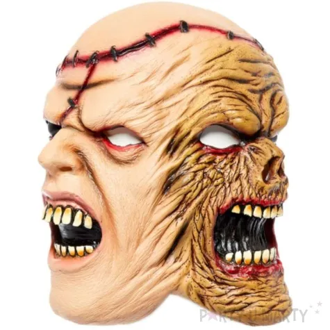 maska zombie z dwiema twarzami lateksowe amscan