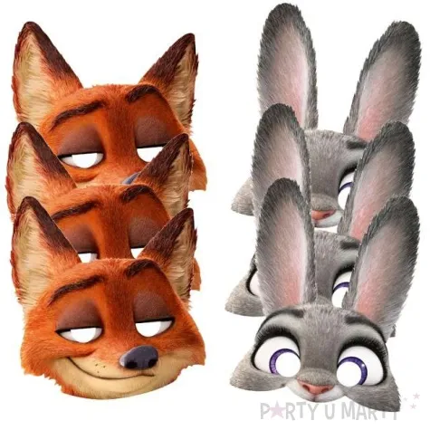 maska zwierzogrod papierowa procos 6 szt