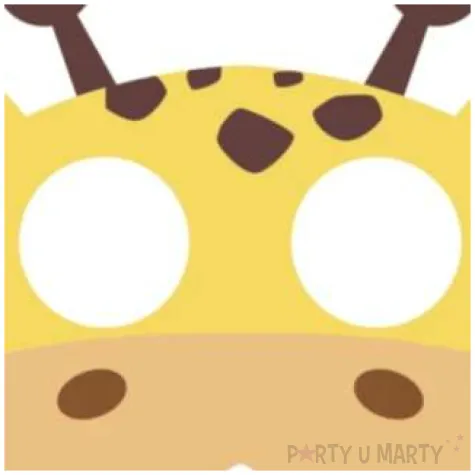 maska zyrafa filcowa partypal