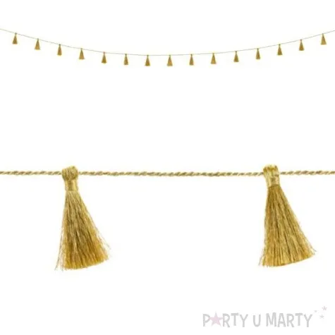 materialowa girlanda fredzle zloty 1 9mpartydeco