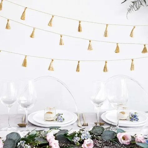 materialowa girlanda fredzle zloty 1 9mpartydeco