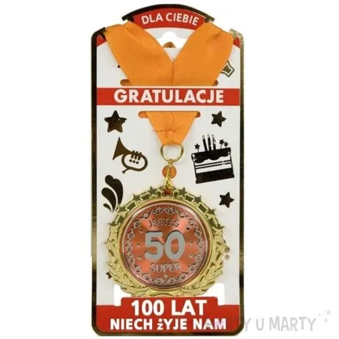 medal jestes super liczba 50 zloty topgift