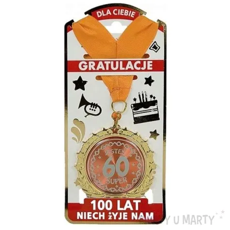 medal jestes super liczba 60 zloty topgift
