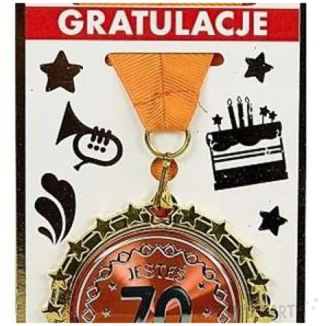 medal jestes super liczba 70 zloty topgift