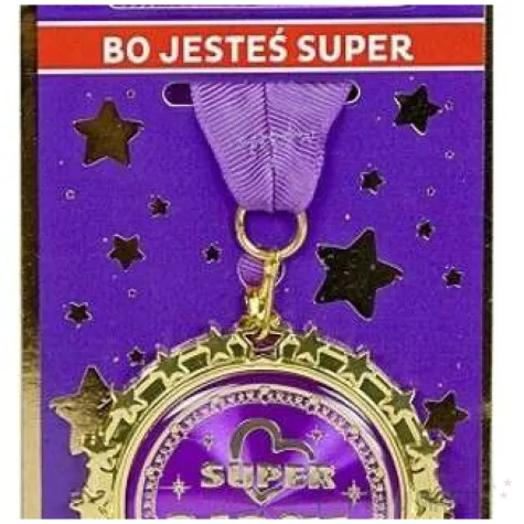 medal super babcia filoletowy topgift