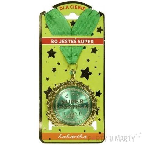 medal super kumpela zielony topgift
