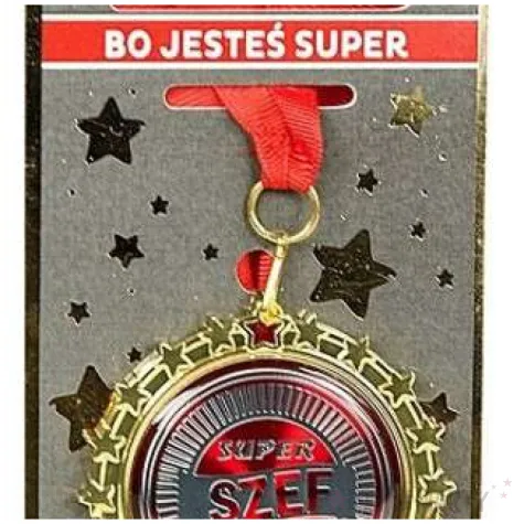 medal super szef czerwony topgift