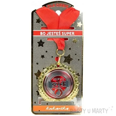 medal super szef czerwony topgift