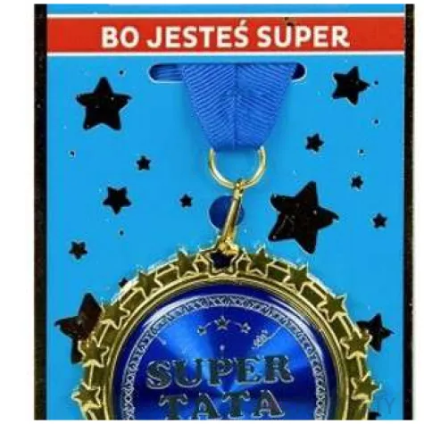 medal super tata niebieski topgift