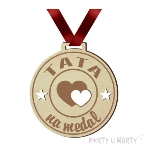 medal tata na medal drewniany 72 mm