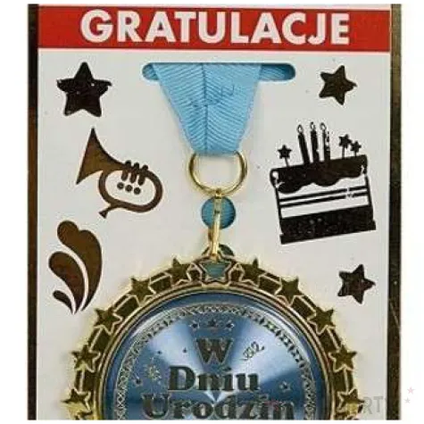medal w dniu urodzin srebrny passion cards