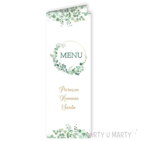 menu jadlospis komunia swieta eukaliptus beauty 29 5 x 10 5 cm 3 szt