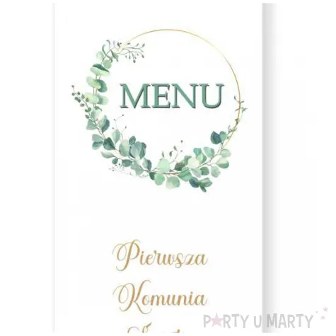 menu jadlospis komunia swieta eukaliptus beauty 29 5 x 10 5 cm 3 szt