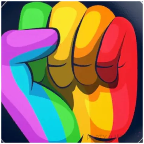 metalowa przypinka na parade rownosci lgbt teczowa piesc pride month 5 6 cm