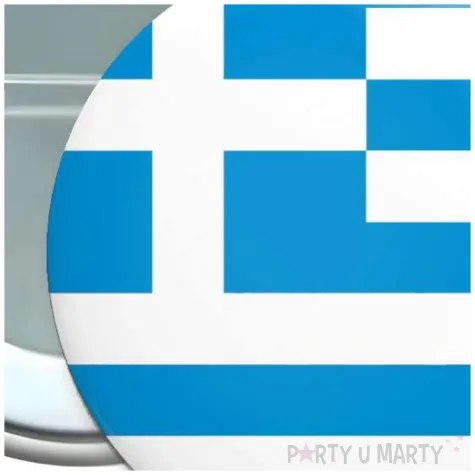 metalowa przypinka z flaga grecja dodatek do stroju na mecz apel do szkoly jezykowej 5 6 cm