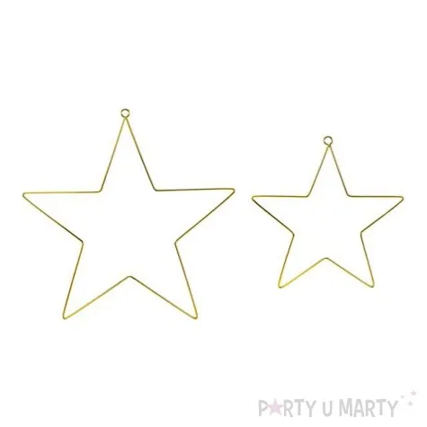 metalowe zawieszki dekoracyjne gwiazdy partydeco