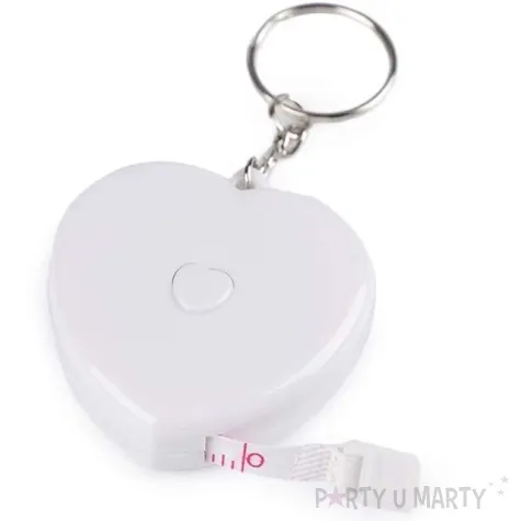 miara krawiecka centymetr samonawijajacy serce biala stoklasa 150 cm