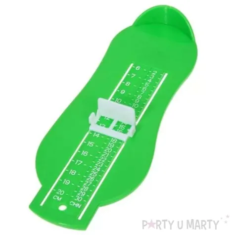 miarka dziecieca do mierzenia stop zielona zakres 6 20 cm