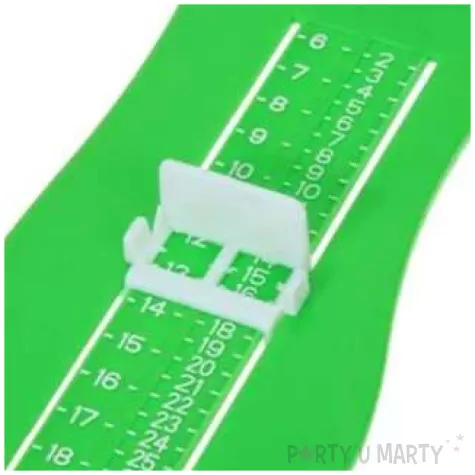 miarka dziecieca do mierzenia stop zielona zakres 6 20 cm