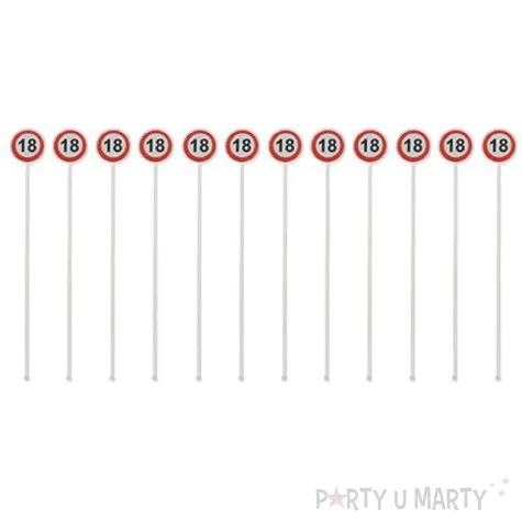 mieszadelka do drinkow 18 traffic birthday 12 szt