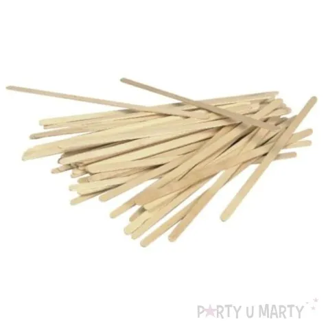 mieszadelka drewniane classic long naturalne ravi 20 szt