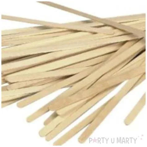 mieszadelka drewniane classic long naturalne ravi 20 szt