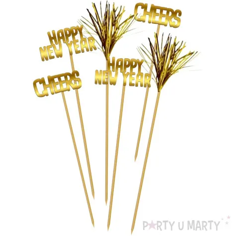 mieszadelka happy new year zloty folat 11 cm 12 szt