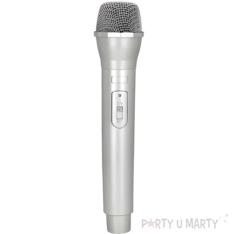 mikrofon disco lata 80 srebrny boland 23 5 cm