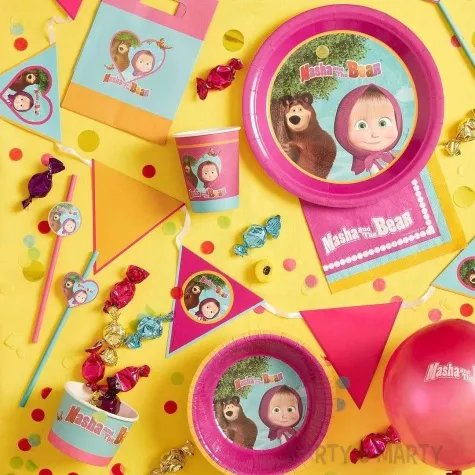 miseczki papierowe masha and the bear smiffys 16 5 cm 8 szt